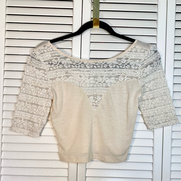 Urban Outfitter’s Kimchi Blue Lace Crop Top - Picture 7 of 11